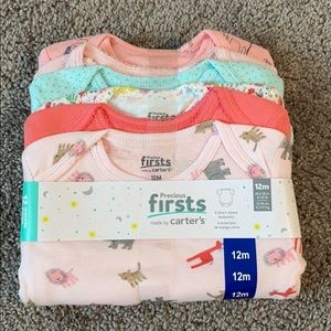 Carter’s 6 Short Sleeve Bodysuits Babygirl